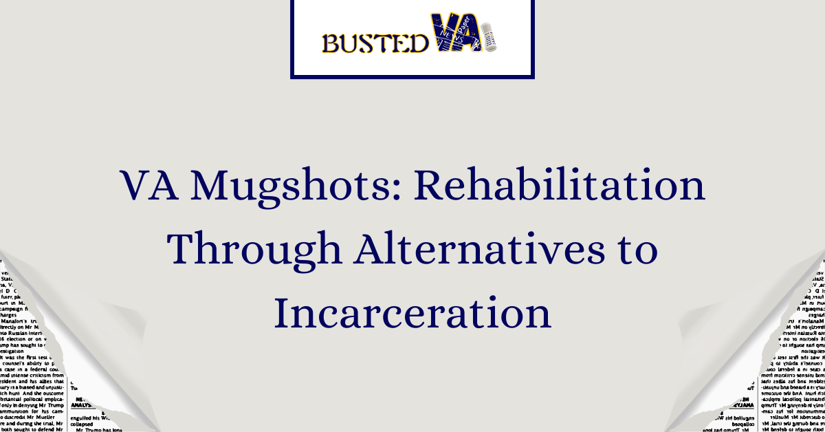 VA Mugshots: Rehabilitation Through Alternatives to Incarceration